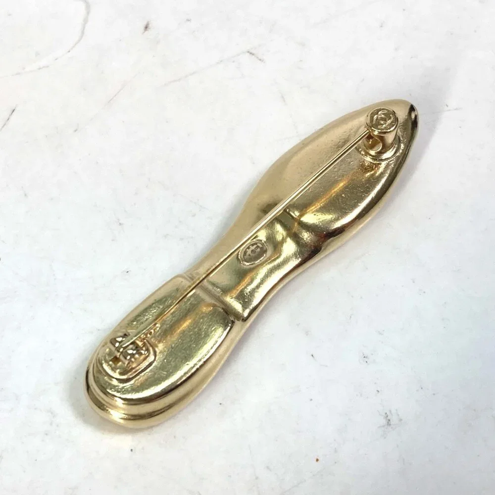 CHANEL Authentic Gold Brooch - Picture 5 of 11